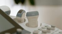 A detailed view of medical ultrasound equipment in a healthcare facility.